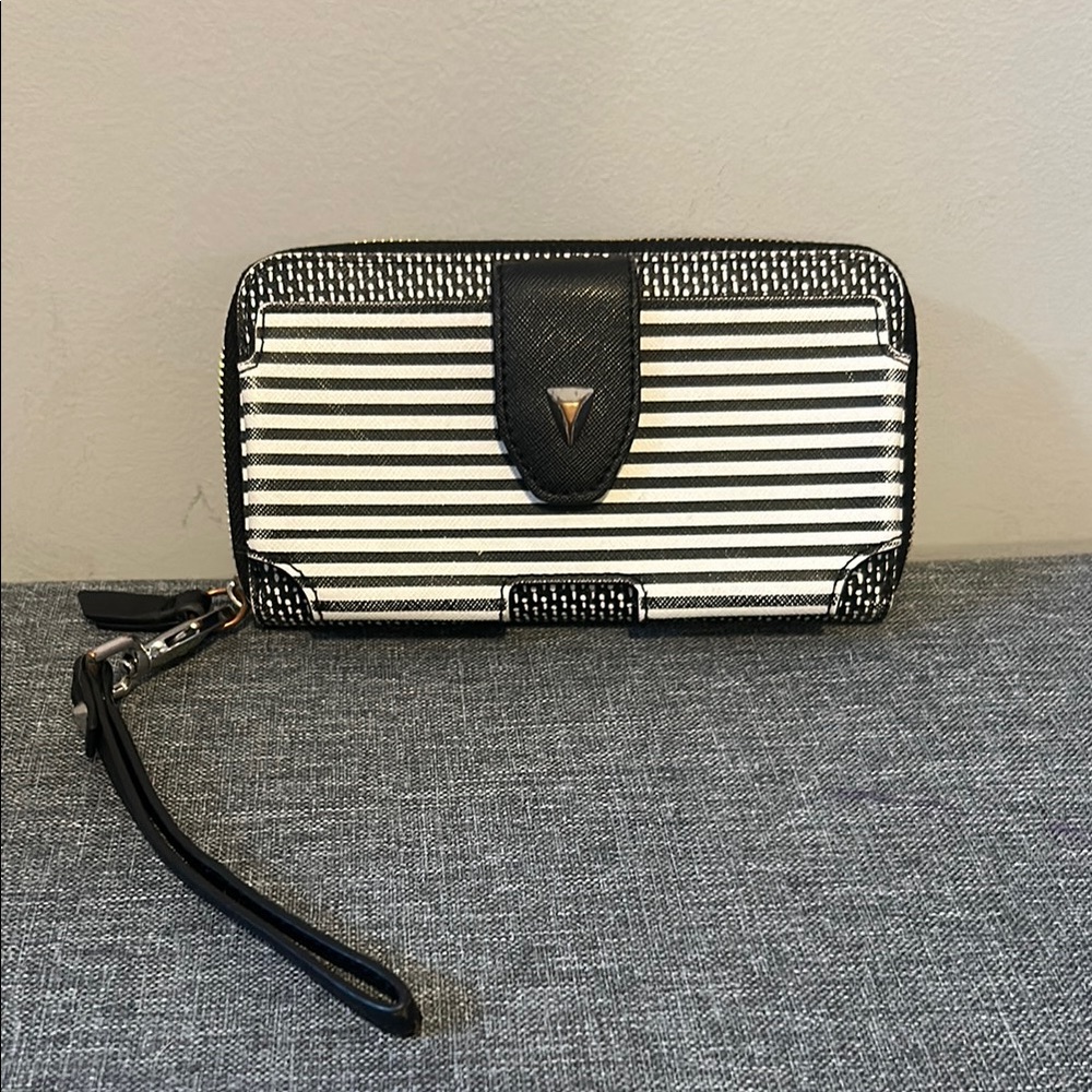 Black and White Striped Wallet